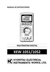 Kyoritsu electrical KEW 1052 Manual De Instrucciones