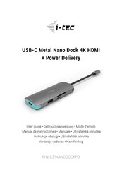 i-tec C31NANODOCKPD Manual De Instrucciones