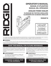 RIDGID R250AF18 Manual Del Operador