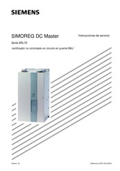 Siemens SIMOREG DC Master 6RL70 Serie Instrucciones De Servicio