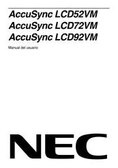 NEC AccuSync LCD92VM Manual Del Usuario