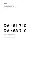 Gaggenau DV 463 710 Manual De Instrucciones