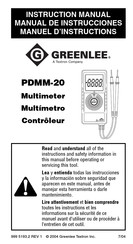 Greenlee PDMM-20 Manual De Instrucciones