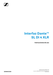 Sennheiser Interfaz Dante SL DI 4 XLR Instrucciones De Uso