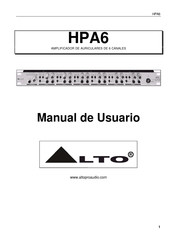 Alto HPA6 Manual De Usuario