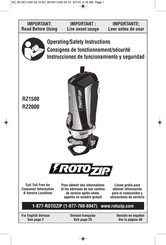 RotoZip RZ2000 Instrucciones De Funcionamiento Y Seguridad