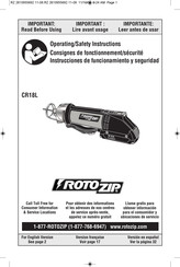 RotoZip CR18L Instrucciones De Funcionamiento Y Seguridad