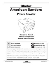 Clarke American Sanders Power Booster Manual Del Operador