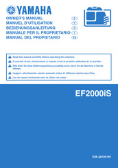 Yamaha EF2000iS Manual Del Propietário