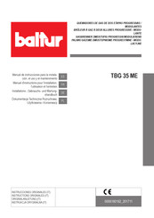 Baltur TBG 35 ME Manual De Instrucciones Para La Instalación, El Uso Y El Mantenimiento