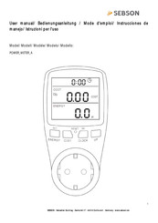 Sebson POWER_METER_A Instrucciones De Manejo