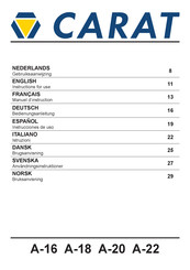 Carat A-16 Instrucciones De Uso
