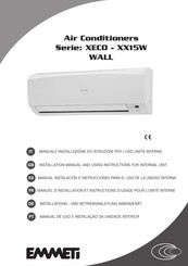 emmeti XECO-2415E Manual Instalación E Instrucciones Para El Uso De La Unidad Interna