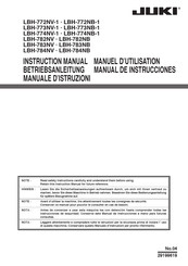 JUKI LBH-772NV-1 Manual De Instrucciones