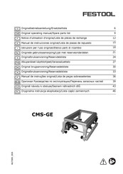 Festool CMS-GE Manual De Instrucciones Original/Lista De Piezas De Repuesto