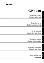 Toshiba GP-1040 Manual Del Operador