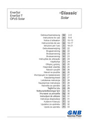 GNB CLASSIC EnerSol 80 Instrucciones De Uso