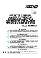Echo DPAS-TRIMMER Manual De Instrucciones