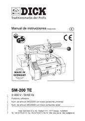 Dick SM-200 TE Manual De Instrucciones