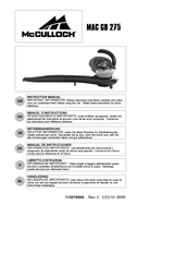 Mcculloch MAC GB 275 Manual De Instrucciones