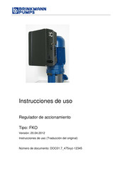 BRINKMANN PUMPS FKO Instrucciones De Uso