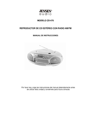 Jensen CD-476 Manual De Instrucciones