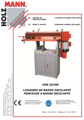 HOLZMANN MASCHINEN KOS 2510N Manual De Instrucciones