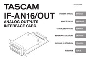 Tascam IF-AN16/OUT Manual Del Usuario