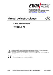 EWM HIGHTEC WELDING TROLLY 75 Serie Manual De Instrucciones