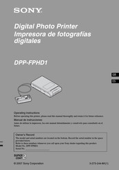 Sony DPP-FPHD1 Manual De Instrucciones