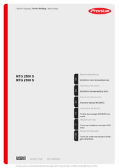 Fronius MTG 2500 S Manual De Instrucciones