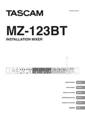 Tascam MZ-123BT Manual Del Usuario