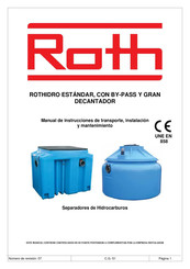 Roth SHR-15 Manual De Instrucciones De Transporte, Instalacióny Mantenimiento