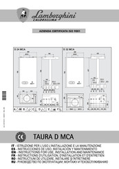 Lamborghini Caloreclima D 24 MCA Instrucciones De Uso, Instalación Y Mantenimiento