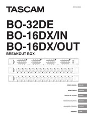 Tascam BO-16DX/OUT Manual Del Usuario