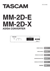 Tascam MM-2D-E Manual Del Usuario