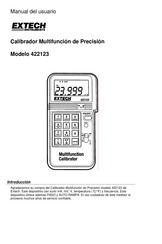 Extech Instruments 422123 Manual Del Usuario