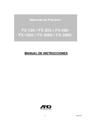 A&D FX-2000i Manual De Instrucciones