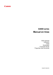 Canon PIXMA G4100 Manuales | ManualsLib