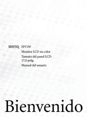 BenQ FP71W Manual Del Usuario