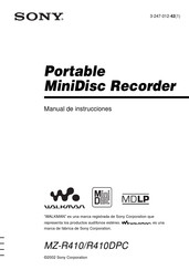 Sony Walkman MZ-R410 Manual De Instrucciones