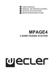 Ecler MPAGE4 Manual De Instrucciones