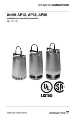 Grundfos Unilift AP50 Instrucciones De Instalación Y Funcionamiento