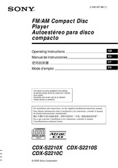 Sony CDX-S2210X Manual De Instrucciones