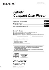 Sony CDX-M7815X Manual De Instrucciones