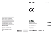 Sony a450 Manual De Instrucciones