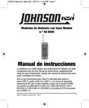 Johnson 40-6005 Manual De Instrucciones