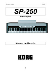 Korg SP-250 Manual De Usuario