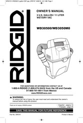 RIDGID WD30500 Manual Del Usuario