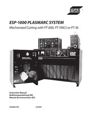 ESAB Esp-1000 Plasmarc System Manual De Instrucciones